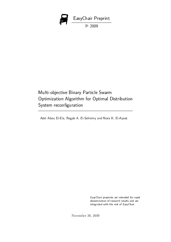 (PDF) Multi-objective Binary Particle Swarm optimization Algorithm for ...