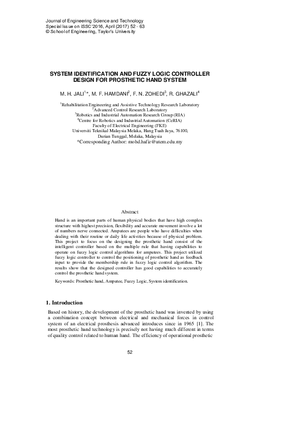  pdf system identification and fuzzy logic controller design for