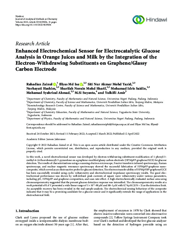 (PDF) Enhanced Electrochemical Sensor for Electrocatalytic Glucose ...