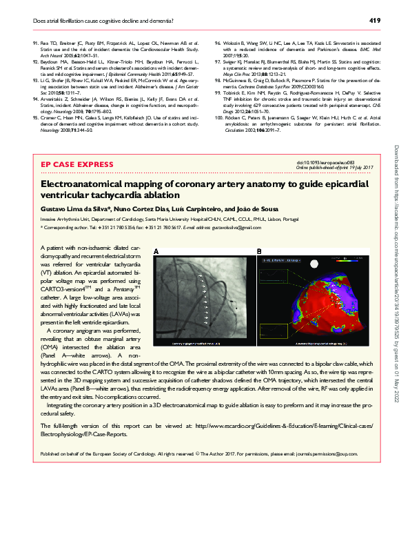 (PDF) Electroanatomical mapping of coronary artery anatomy to guide ...