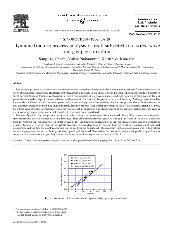 (PDF) Dynamic fracture process analysis of rock subjected to a stress ...