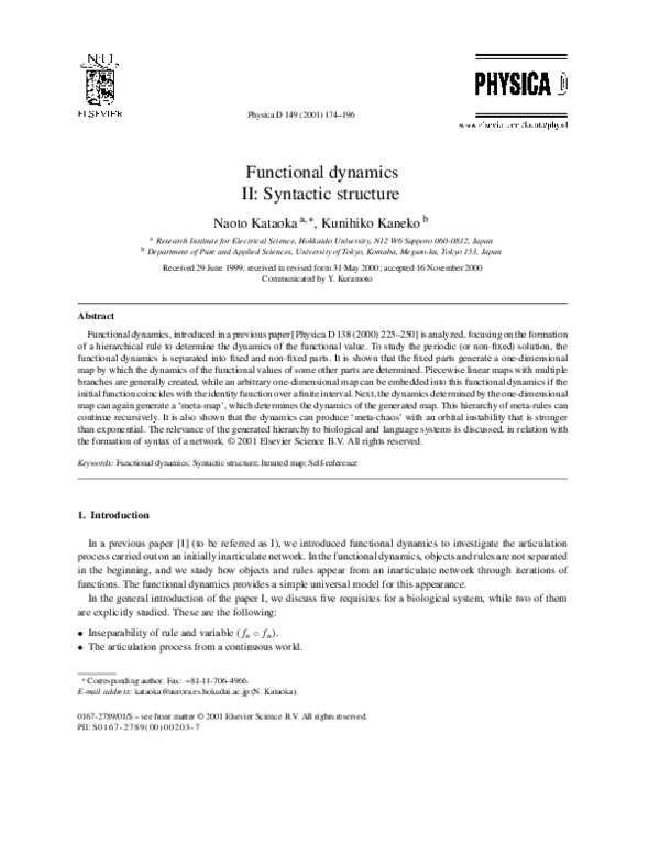 (PDF) Functional dynamics