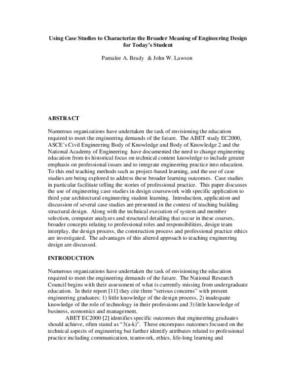 (PDF) Using Case Studies to Characterize the Broader Meaning of ...