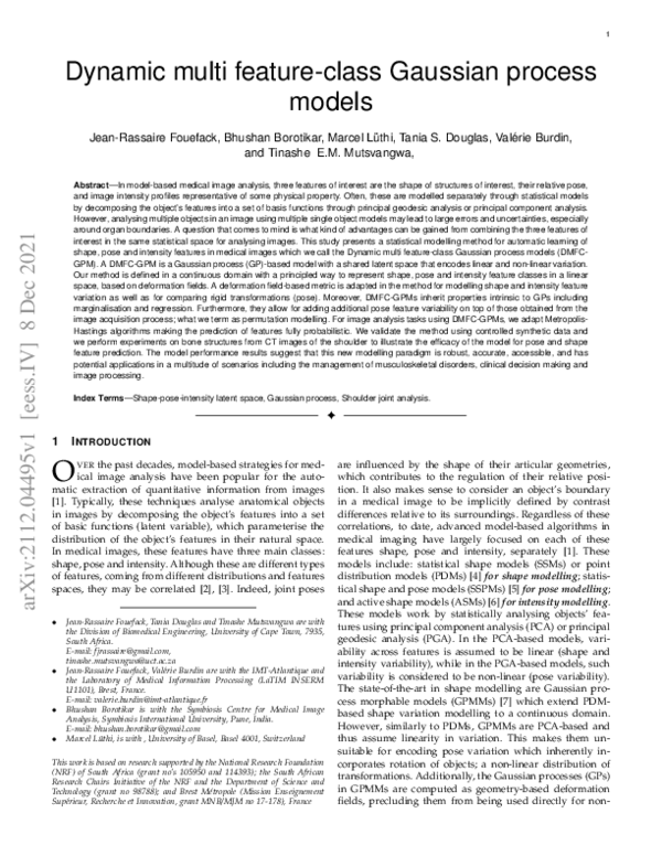 (PDF) Dynamic multi feature-class Gaussian process models