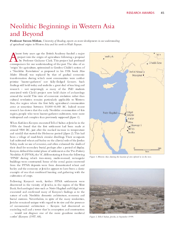 (PDF) Neolithic Beginnings in Western Asia and Beyond