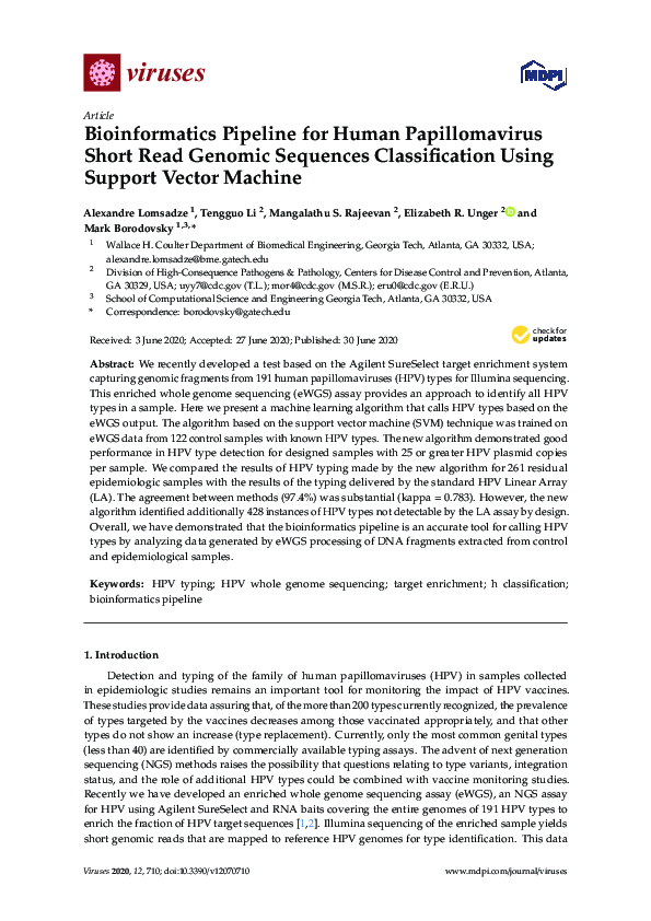 (PDF) Bioinformatics Pipeline for Human Papillomavirus Short Read ...