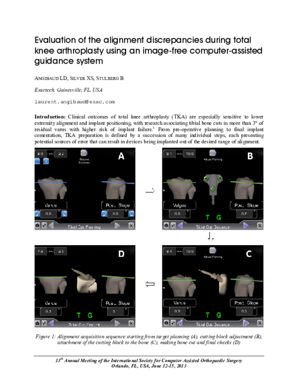 (PDF) Evaluation of the Alignment Discrepancies During Total Knee ...