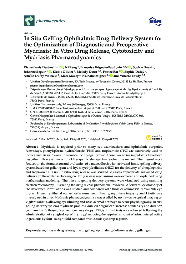 (PDF) In Situ Gelling Ophthalmic Drug Delivery System for the ...