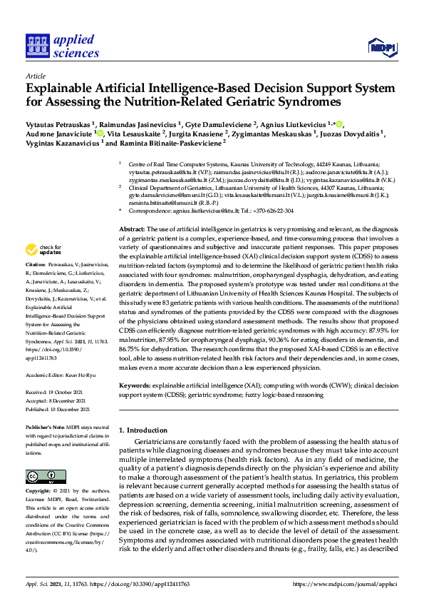 (PDF) Explainable Artificial IntelligenceBased Decision Support System