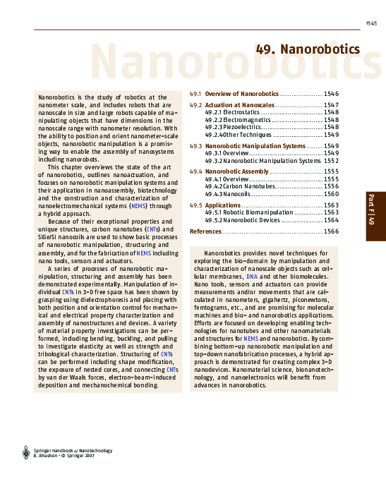 (PDF) Nanorobotics