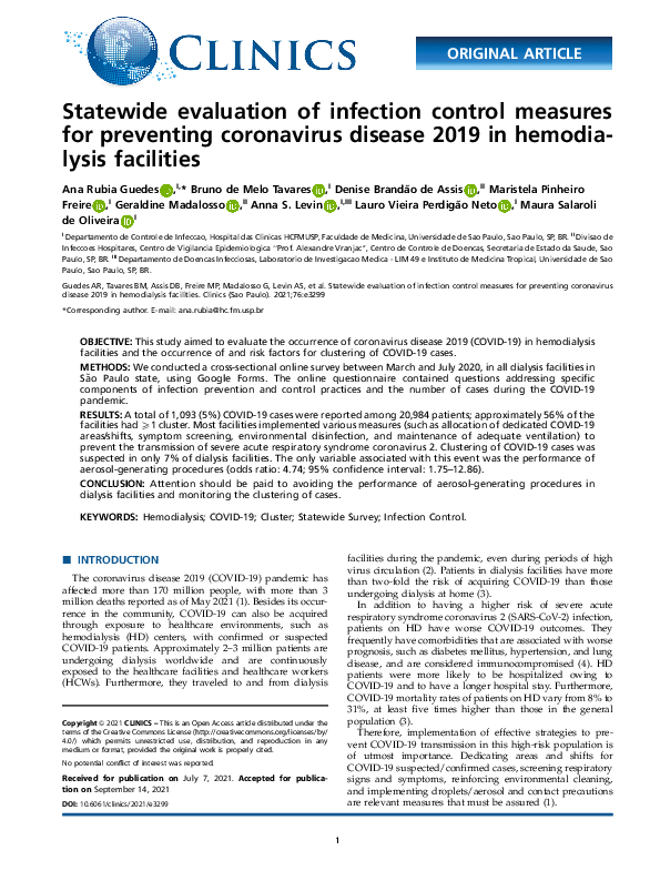 (PDF) Statewide evaluation of infection control measures for preventing ...