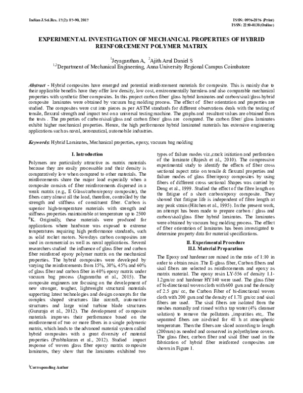 (PDF) Experimental Investigation of Mechanical Properties of Hybrid ...