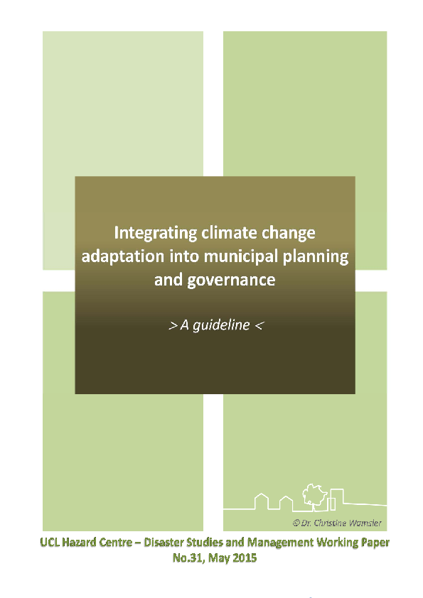 (PDF) Guideline for Integrating Climate Change Adaptation into ...