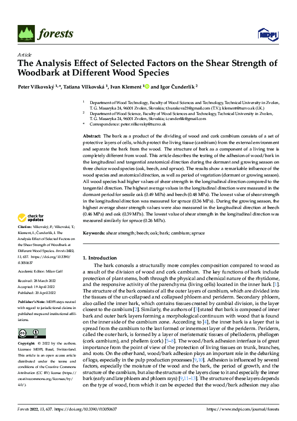 (PDF) The Analysis Effect of Selected Factors on the Shear Strength of ...