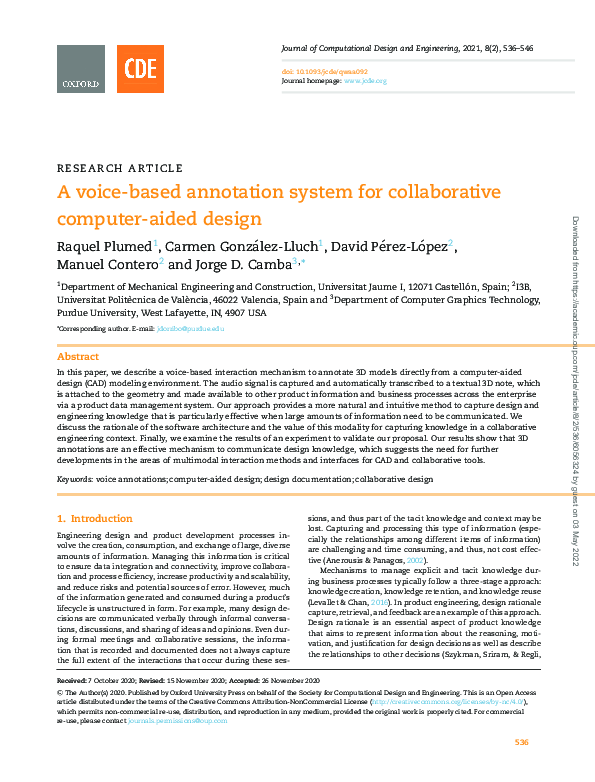 (PDF) A voice-based annotation system for collaborative computer-aided ...