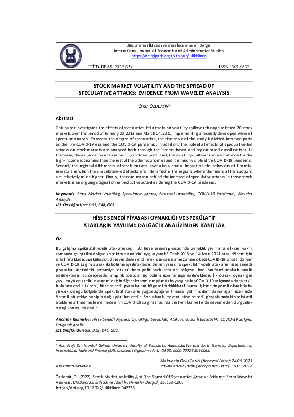 (PDF) Stock Market Volatility and the Spread of Speculative Attacks ...