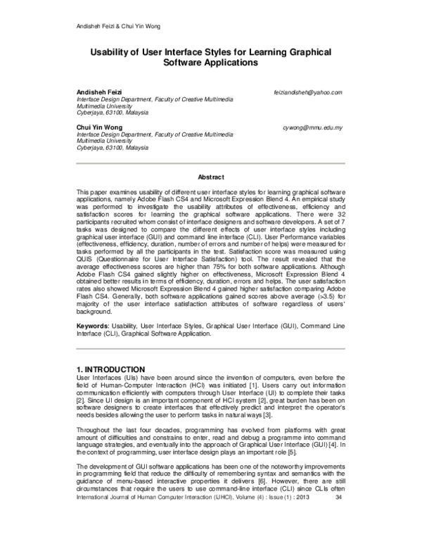 (PDF) Usability of user interface styles for learning a graphical ...