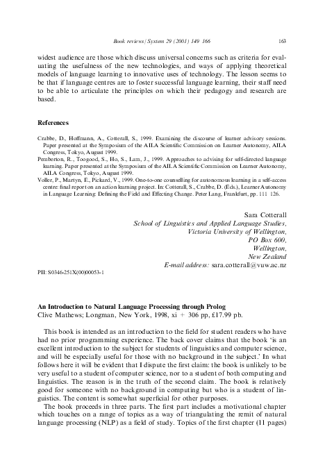 (PDF) An Introduction to Natural Language Processing through Prolog