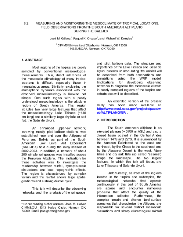 (PDF) 6.2. Measuring and Monitoring the Mesoclimate of Tropical ...
