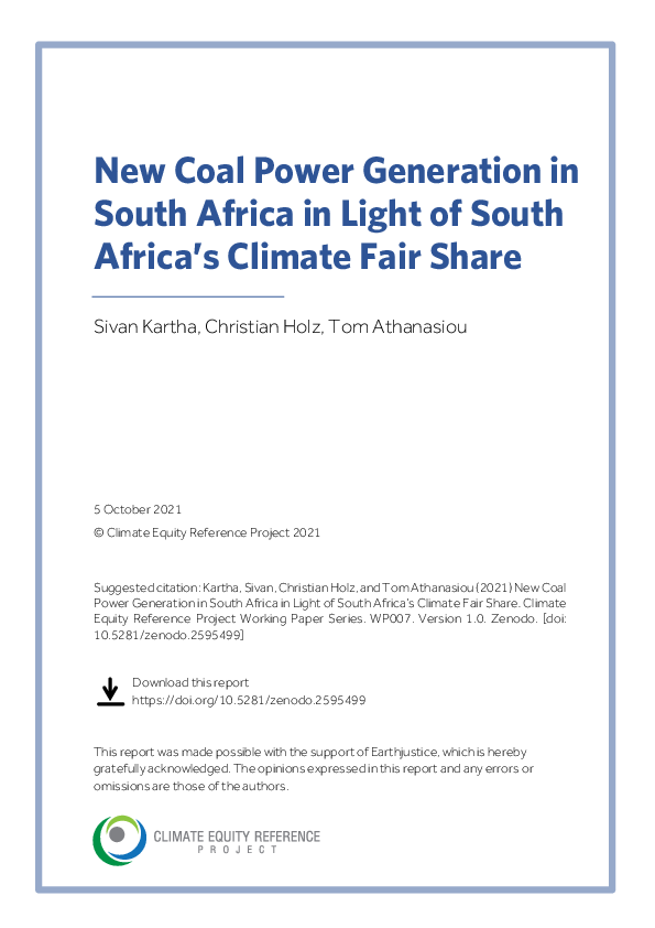 (PDF) New Coal Power Generation in South Africa in Light of South ...