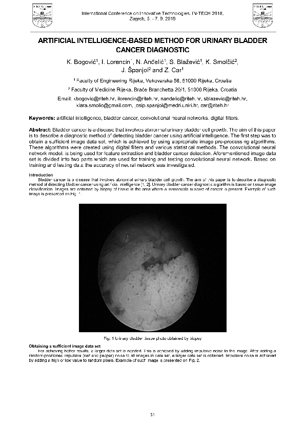 (PDF) Artificial Intelligence-Based Method for Urinary Bladder Cancer ...