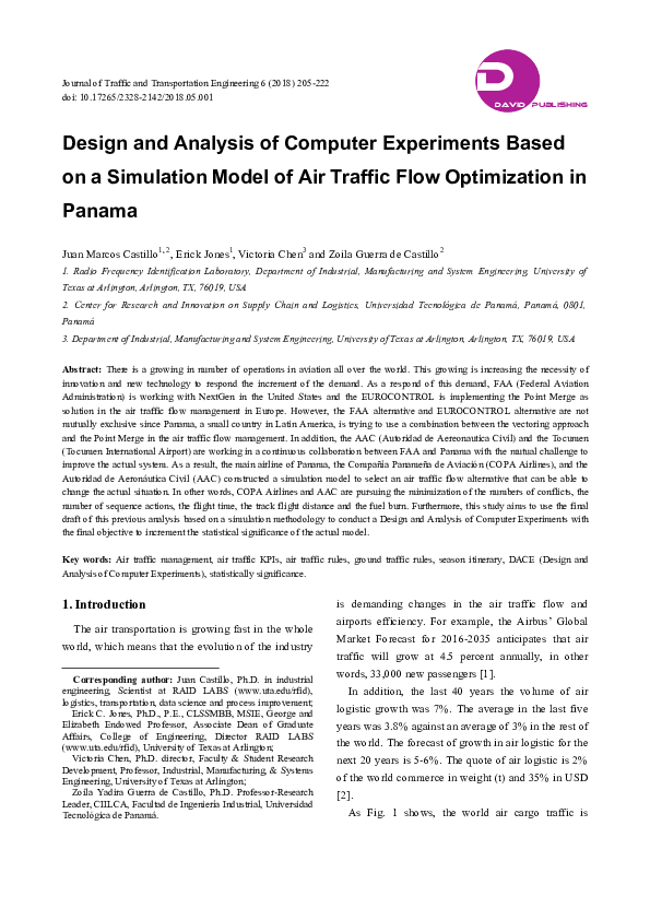 (PDF) Design and Analysis of Computer Experiments Based on a Simulation ...