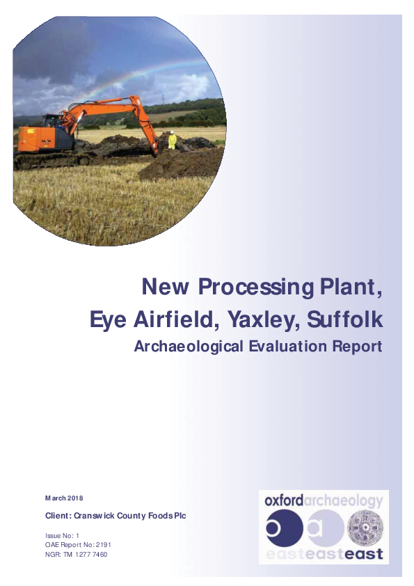 (PDF) New Processing Plant, Eye Airfield, Yaxley, Suffolk Malgorzata