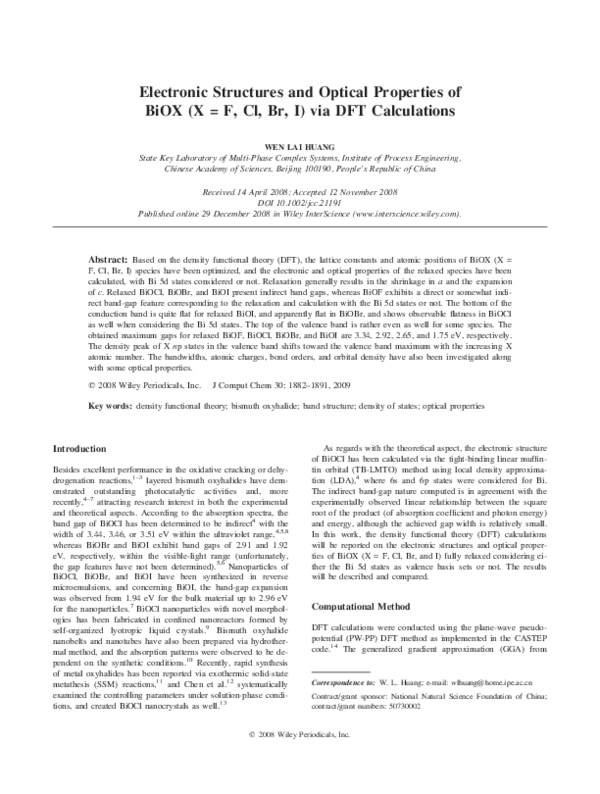 (PDF) Electronic Structures and Optical Properties of Two Anthracene ...