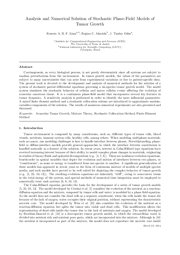 (PDF) Analysis and numerical solution of stochastic phase-field models ...