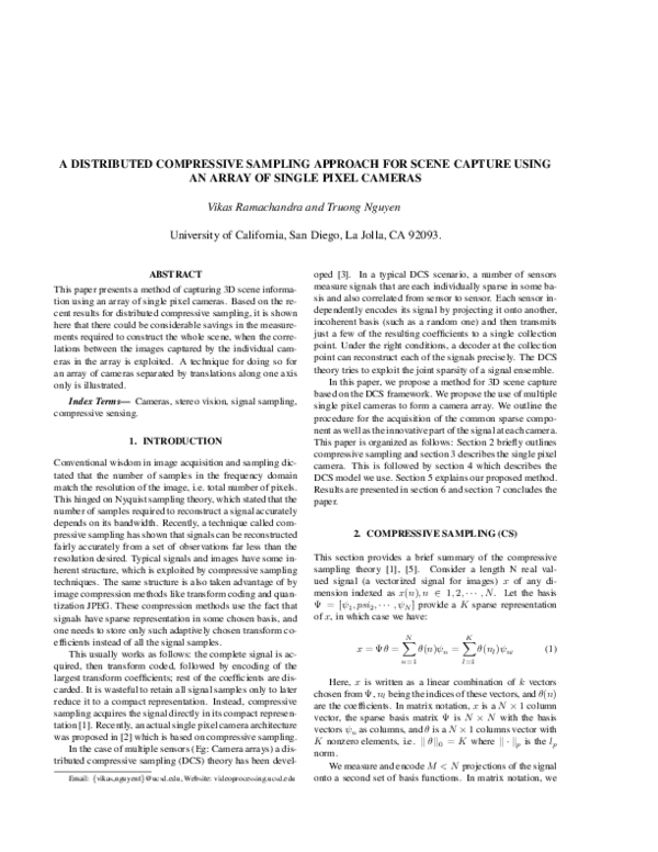 (PDF) A Distributed Compressive Sampling Approach for Scene Capture ...