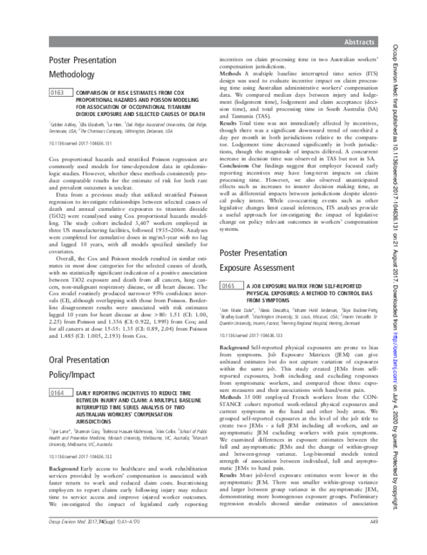 (PDF) 0163 Comparison of risk estimates from cox proportional hazards