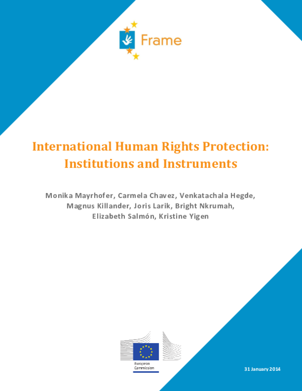 (PDF) International Human Rights Protection: Institutions and Instruments