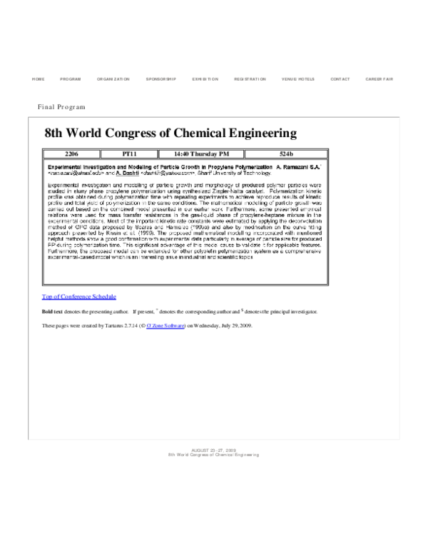 (PDF) Experimental Investigation and Modeling of Particle Growth in ...