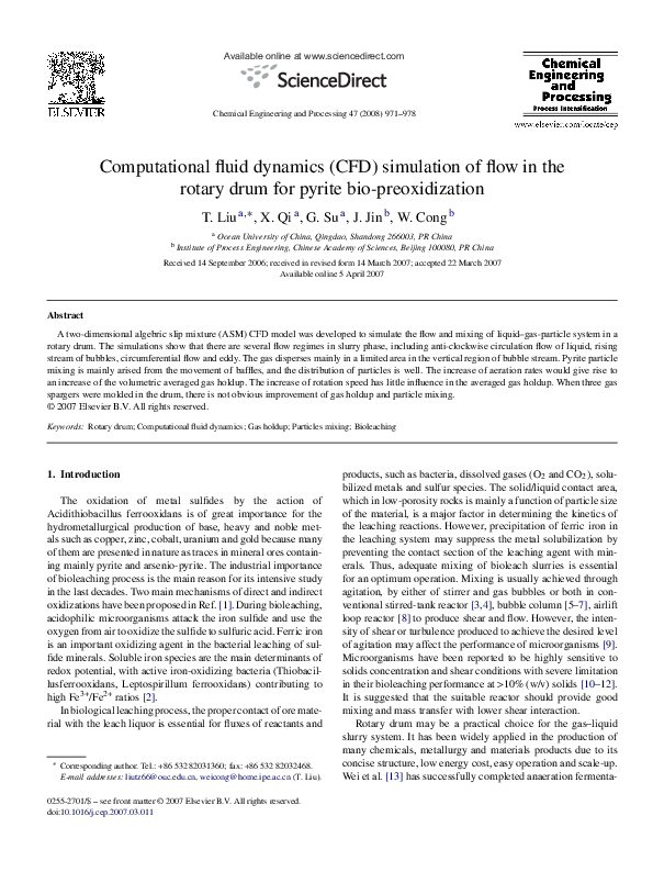  pdf computational fluid dynamics cfd simulation of cross flow mode