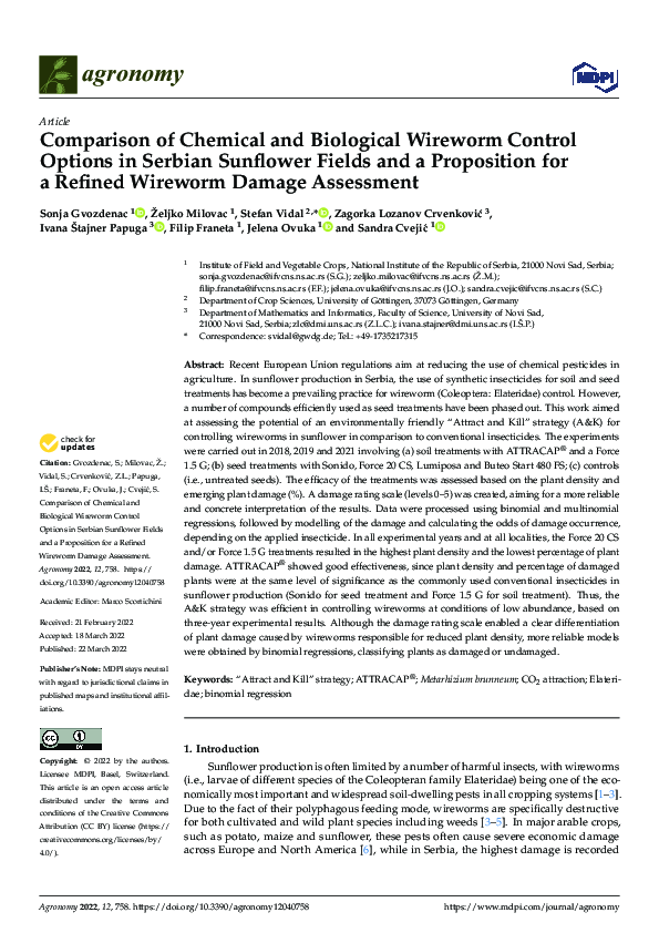 (PDF) Comparison of Chemical and Biological Wireworm Control Options in ...