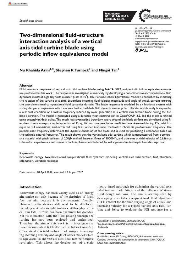 (PDF) Two-dimensional fluid–structure interaction analysis of a ...