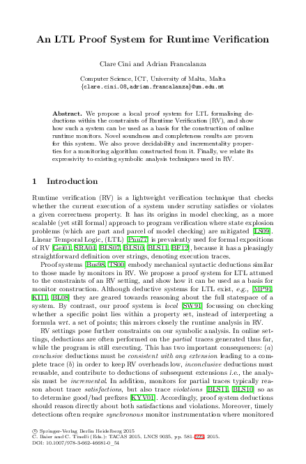 (PDF) An LTL Proof System for Runtime Verification