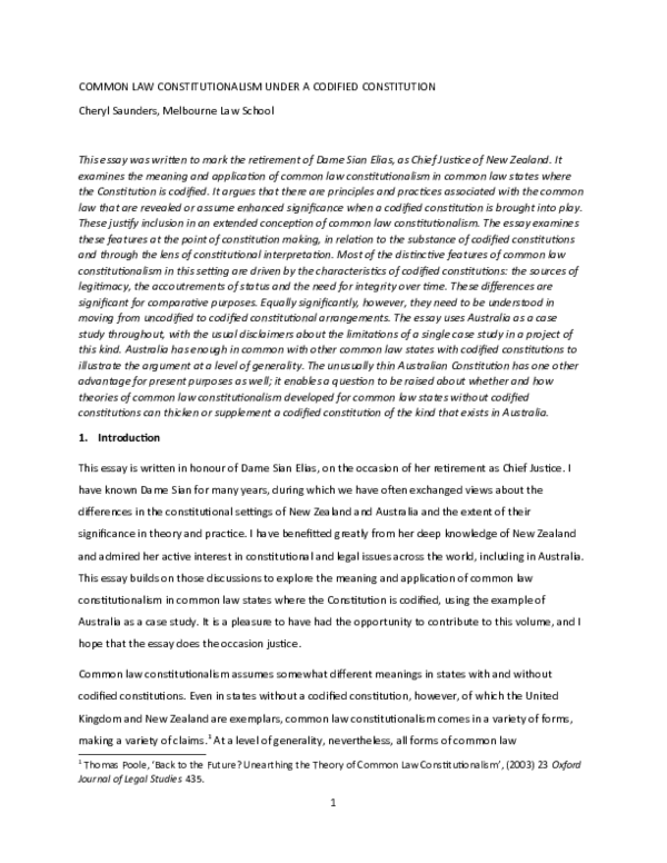 (DOC) Common Law Constitutionalism under a Codified Constitution