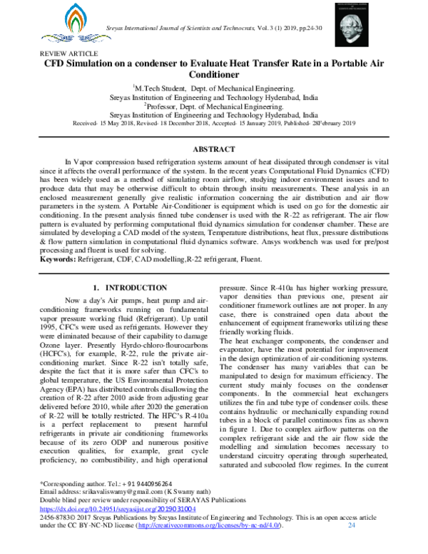 (PDF) CFD Simulation on a condenser to Evaluate Heat Transfer Rate in a ...