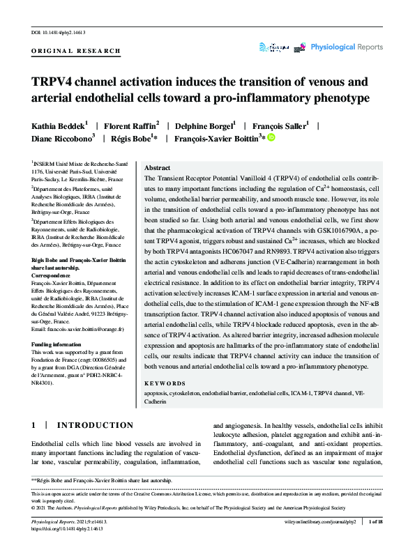 (PDF) TRPV4 channel activation induces the transition of venous and ...
