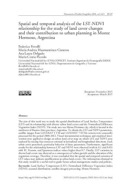 (PDF) Spatial and temporal analysis of the LST-NDVI relationship for ...