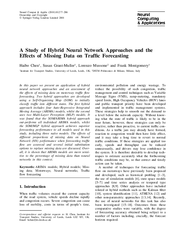(PDF) A Study of Hybrid Neural Network Approaches and the Effects of ...