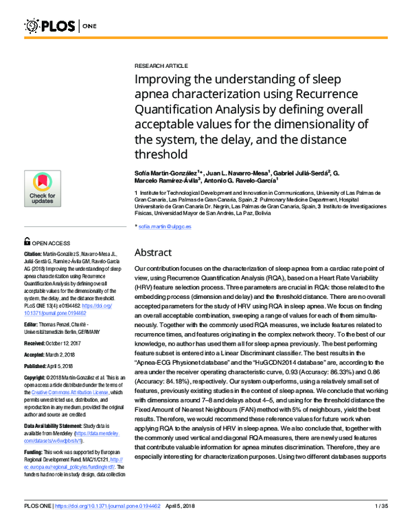 (PDF) Improving the understanding of sleep apnea characterization using ...