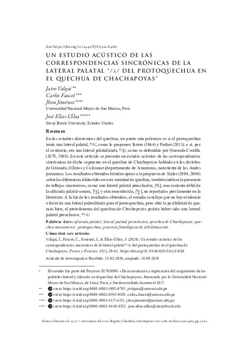 (PDF) Un estudio acústico de las correspondencias sincrónicas de la ...