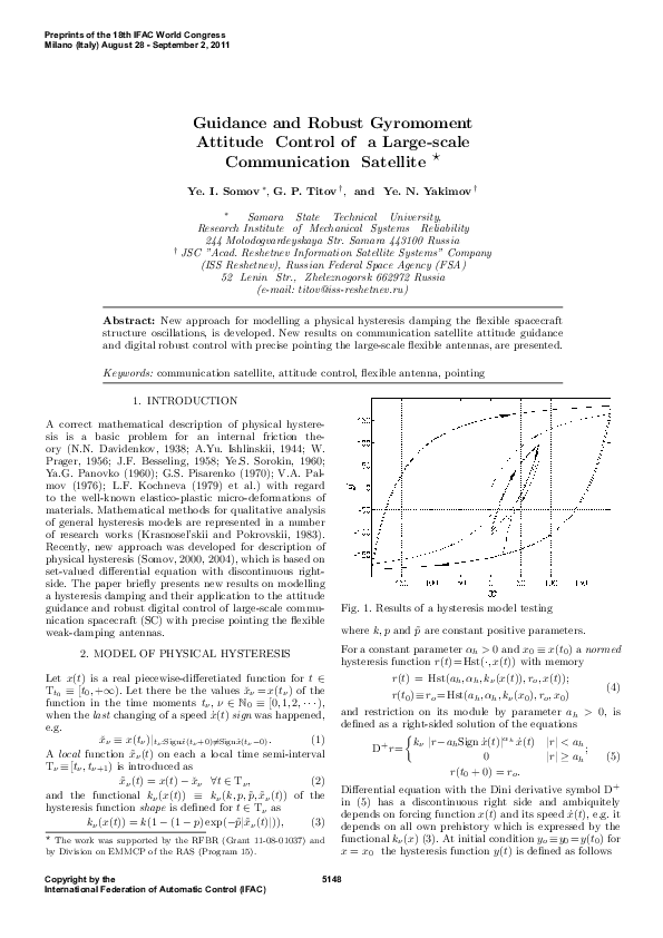 (PDF) Guidance and Robust Gyromoment Attitude Control of a Large-scale ...