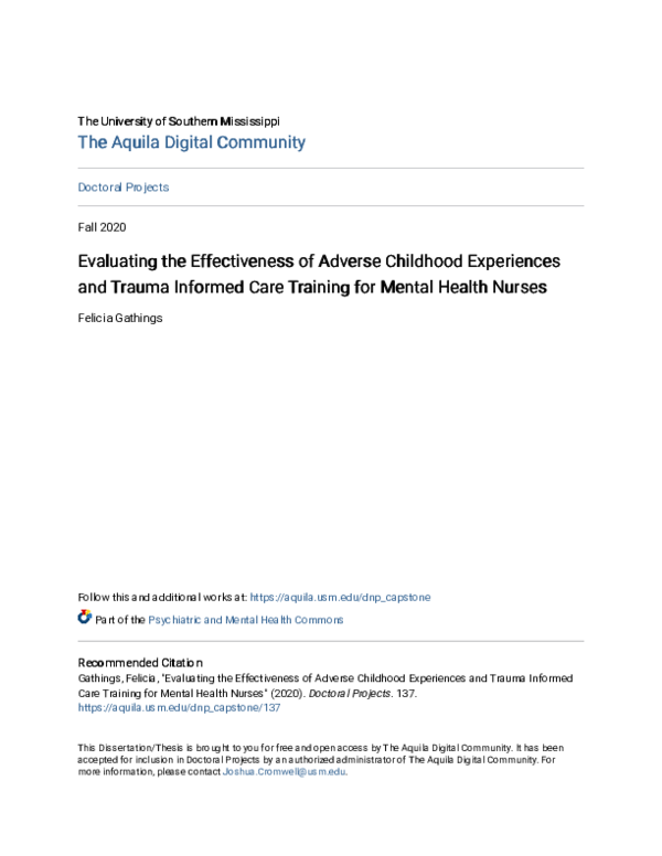Adverse Childhood Experiences And Trauma Informed Practice – YLEAV