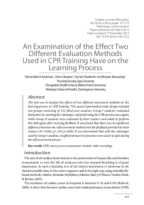 (PDF) An Examination of the Effect Two Different Evaluation Methods ...