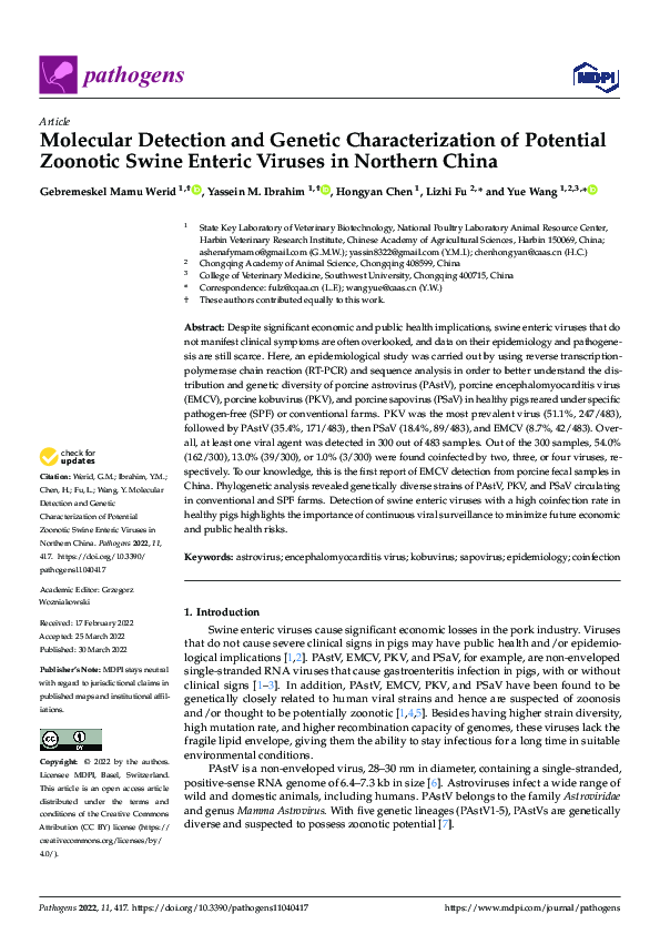 (PDF) Molecular Detection and Genetic Characterization of Potential ...