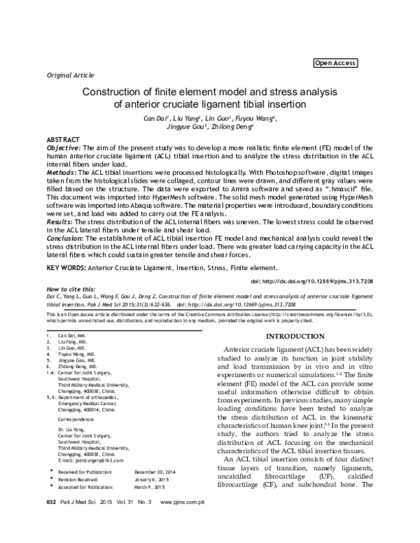 (PDF) A Study on Construction of Finite Element Model and Stress ...