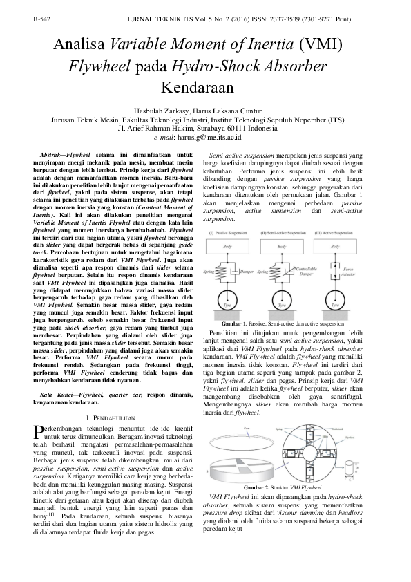 (PDF) Analisa Variable Moment of Inertia (VMI) Flywheel pada Hydro ...